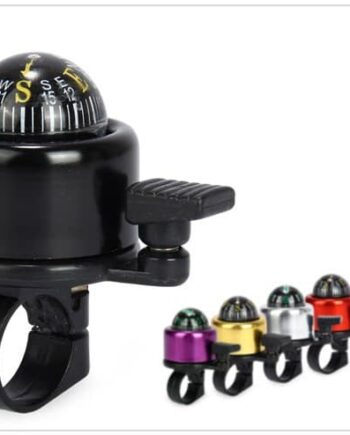 Sort Mini Cykelklokke med Kompas – Sikkerhed og Stil