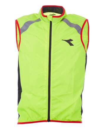 Diadora Padova Cykelvest - Fluo Gul Vindtæt Windbreaker