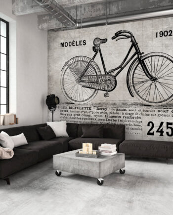 Vintage Cykel Fototapet – Tidløs Vægkunst til Dit Hjem