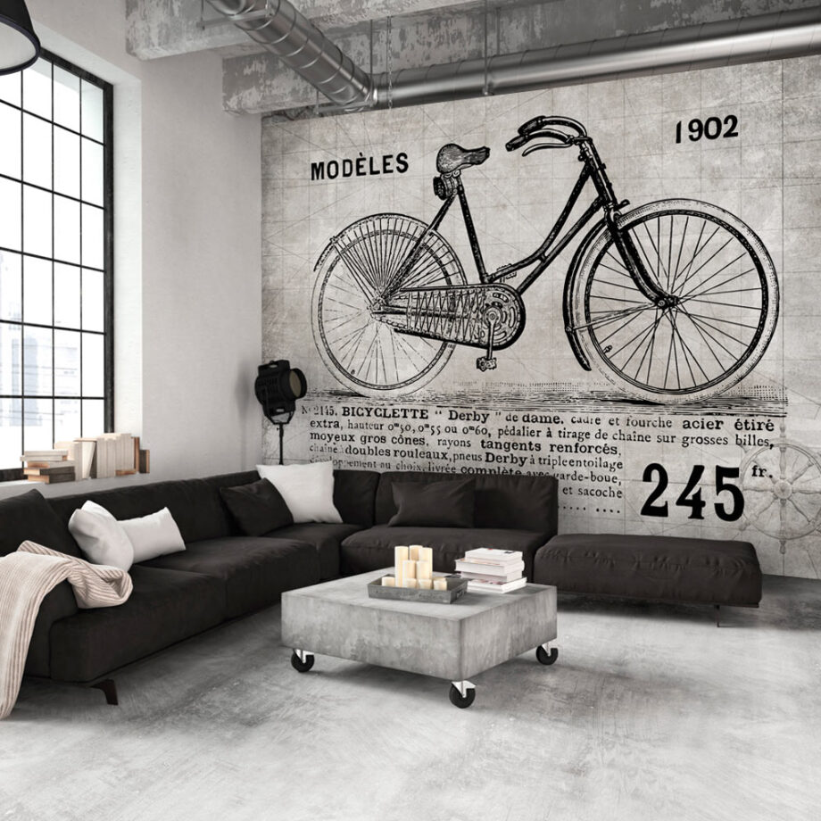 Vintage Cykel Fototapet - Elegant Vægkunst til Dit Hjem
