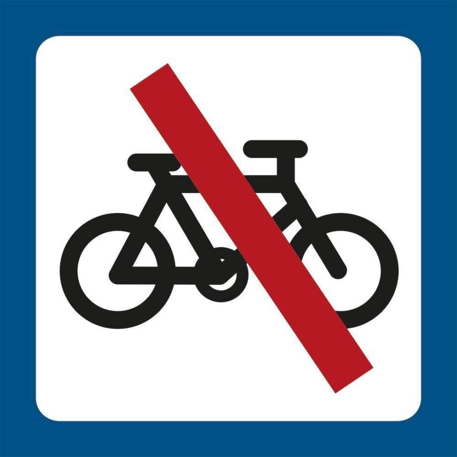 Cykelparkering Forbudt Piktogram - Hold Området Ryddeligt!