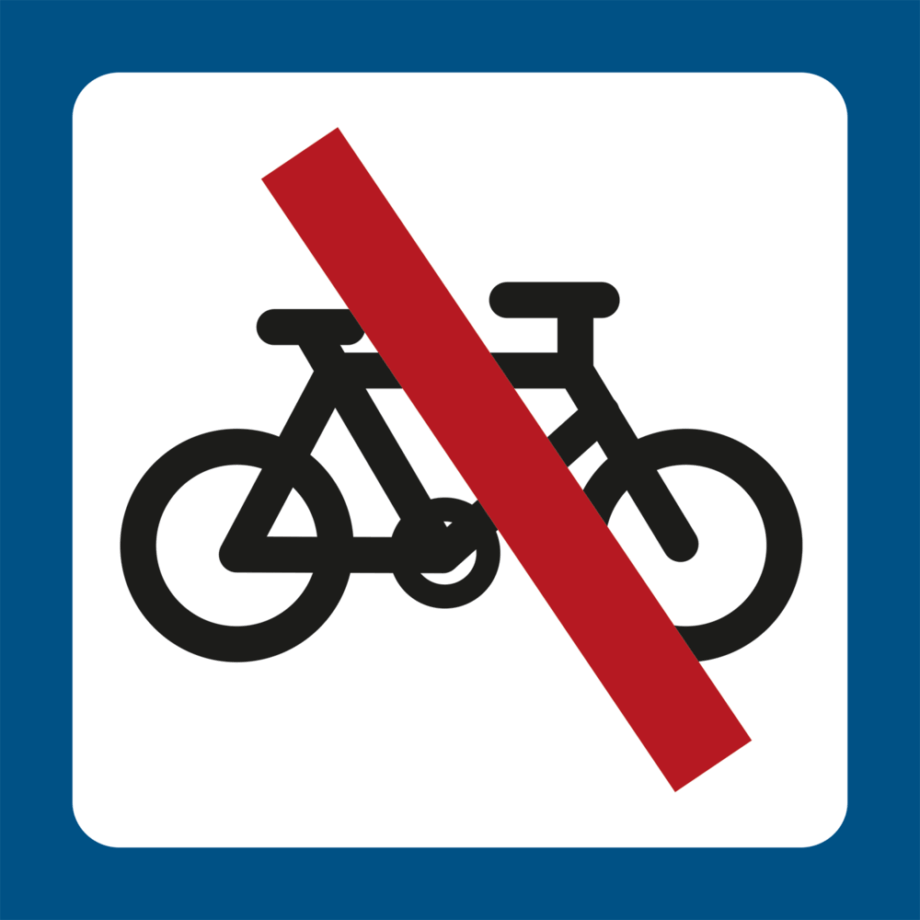 Cykling Forbudt Skilt – Advarsel til Offentlige Steder
