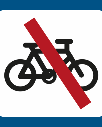 Cykelskilt - Forbudt for Cykler - JO Safety 100x100 cm