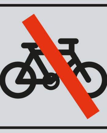 Cykel Forbudt Skilt i Rustfrit Stål – Sikkerhedssignal