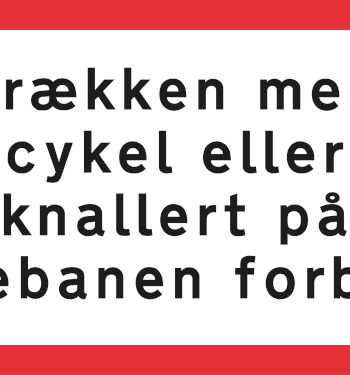 Reflekterende Forbudt Skilt til Cykler og Knallerter