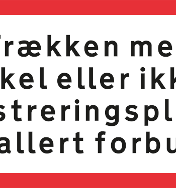 Reflekterende Skilt - Forbudt for Cykler & Knallerter