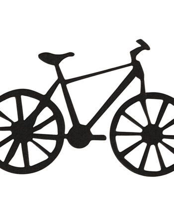 Sort Kartonmærkat til Cykel - 10 stk. med Klæbepuder