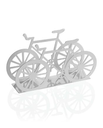 Elegant Servietholder i Metal og Keramik – Cykel Design