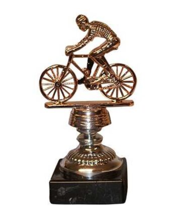 Bronze Statuette af Cykelrytter med Personlig Gravering