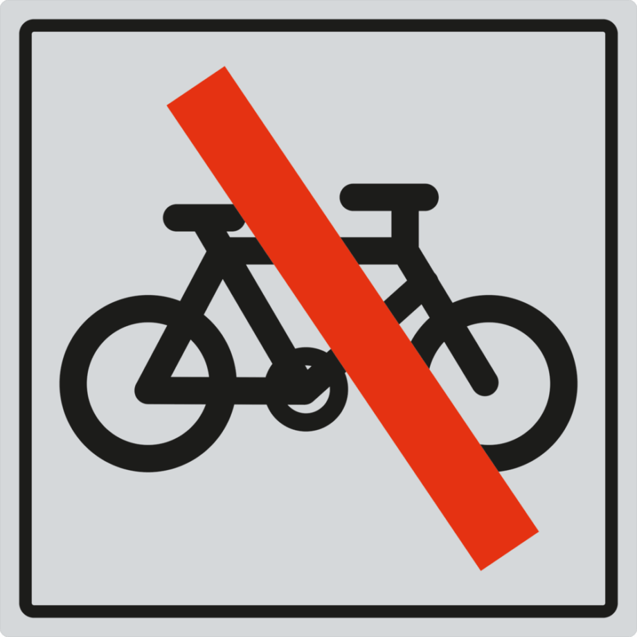 Cykel Forbudt Skilt i Rustfrit Stål – Sikkerhedssignal