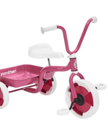 Hvid Trehjulet Cykel Vippelad Lyserød - Winther Bikings  - 5703177004288