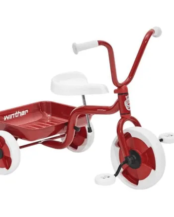 Hvid Trehjulet Cykel Vippelad Rød - Winther Bikings  - 5703177003809