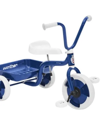 Hvid Trehjulet Cykel Vippelad Blå - Winther Bikings  - 5703177004806
