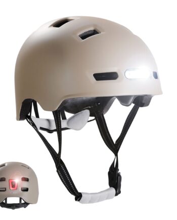 Sand Mat Urban Cykel Skaterhjelm Størrelse 57cm Til Teenagere Voksne Crazy Safety Hjelm Med Kraftig For Baglygter Godkendt En1078 Certificeret - Crazy Safety Bikings  - 5744001767641