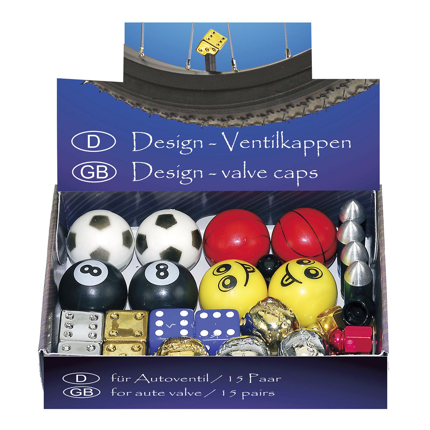 Cykelventilhættesæt Par - M-wave Bikings - 887539015510