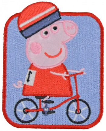 Strygemærke Gurli Gris Cykel 6x7 7cm - Diverse Bikings  - 8435282522186