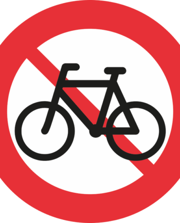 Cykel Ikke Registreringspligtig Knallert Forbudt Forbudstavle - Jo Safety Bikings