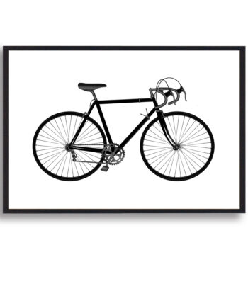 Sort Stor Cykel Plakat - Plakatdyr.dk Bikings