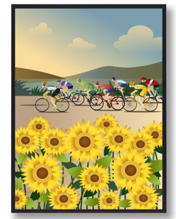 Solsikkeruten Cykelplakat - Plakatdyr.dk Bikings
