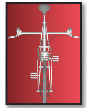 Dannebrogsflag Cykel Cykelplakat - Plakatdyr.dk Bikings