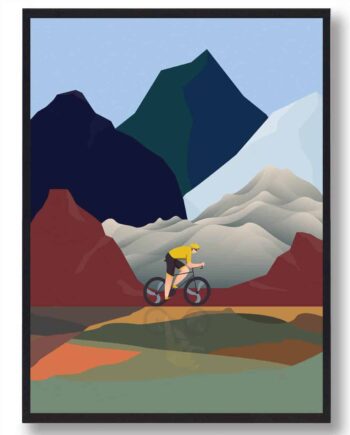 Alene Vej Til Sejr Cykelplakat - Plakatdyr.dk Bikings