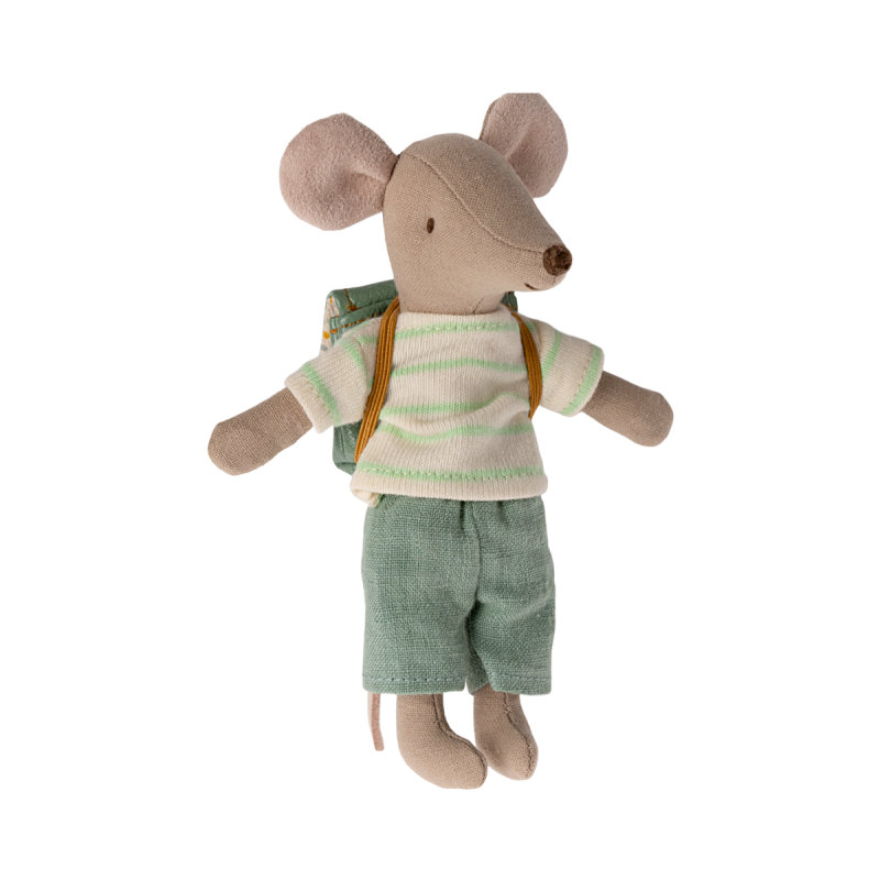 Grøn Cykel Mus Taske Maileg Storebror - Maileg Bikings - 5707304134305