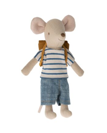 Cykel Mus Brun Taske Maileg Storebror - Maileg Bikings  - 5707304122739