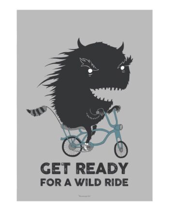 Plakat Bloomingville Monster Cykel 70x50 - Bikings  - 5711173175420