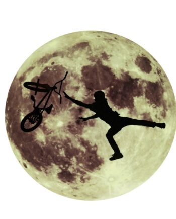 Stor Selvlysende Måne Wallsticker Tricks Cykel - Bikings